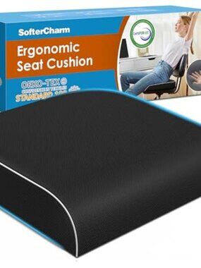 Memory Foam Seat Cushion Office Chair Pad Coccyx Support Pain Relief Pillow